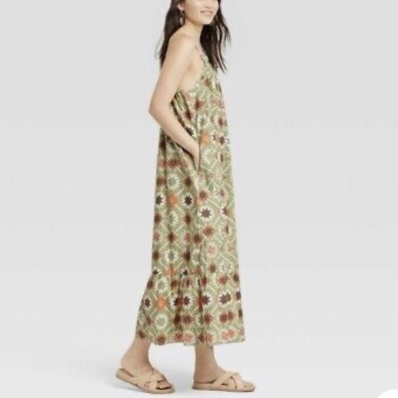 Universal Thread Women's Plus Size Quilted Sleeveless Tiered Dress- Green - Picture 15 of 15